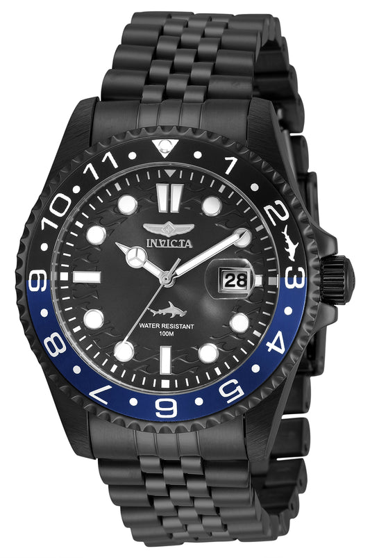 Invicta Men's 30627 Pro Diver  Quartz 3 Hand Black Dial Watch