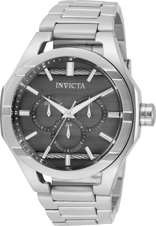 Invicta Men's 31827 Bolt Quartz Chronograph Silver, Charcoal Dial Watch