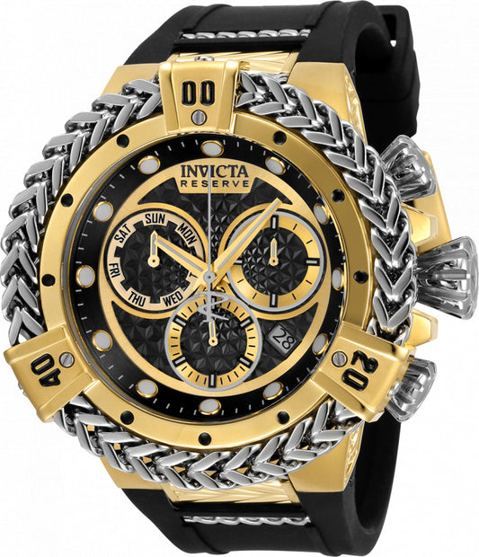 Invicta Men's 33154 Reserve Quartz Chronograph Black, Gold Dial Watch