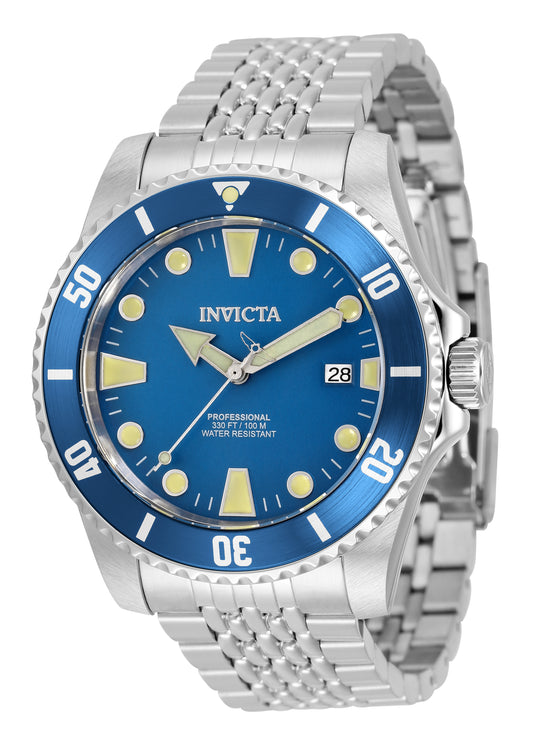 Invicta Men's 33503 Pro Diver Automatic 3 Hand Blue Dial Watch