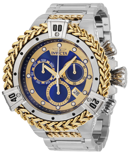 Invicta Men's 35565 Bolt Quartz Chronograph Gold, Blue Dial Watch