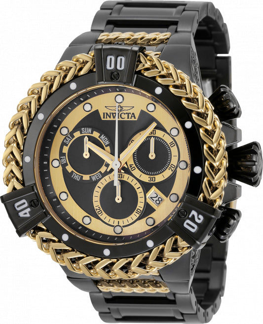 Invicta Men's 35569 Bolt Quartz Chronograph Gold, Black Dial Watch