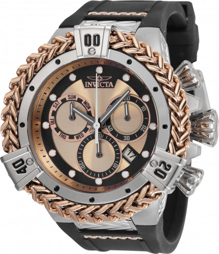 Invicta Men's 35583 Bolt Quartz Chronograph Black, Rose Gold Dial Watch