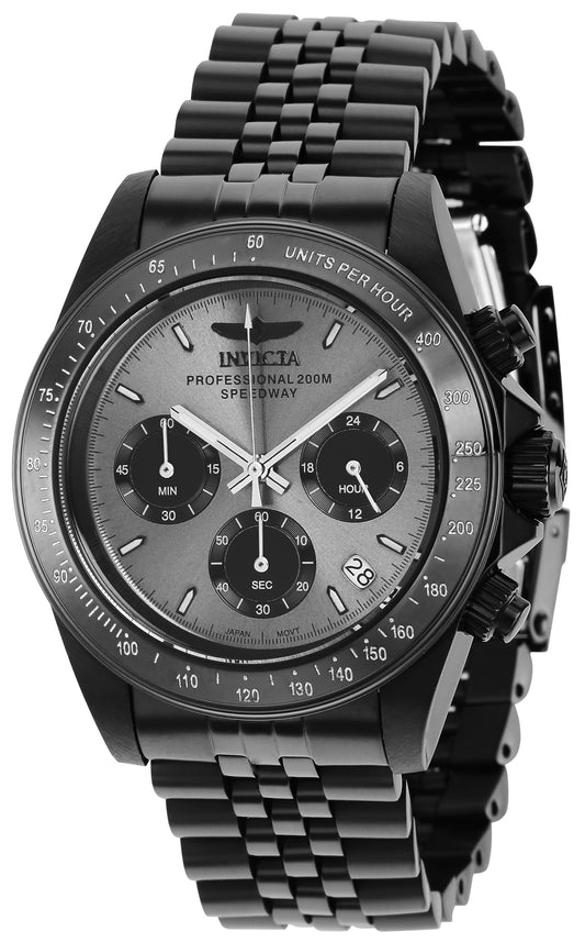 Invicta Men's 36737 Speedway Quartz Chronograph Black, Grey Dial Watch