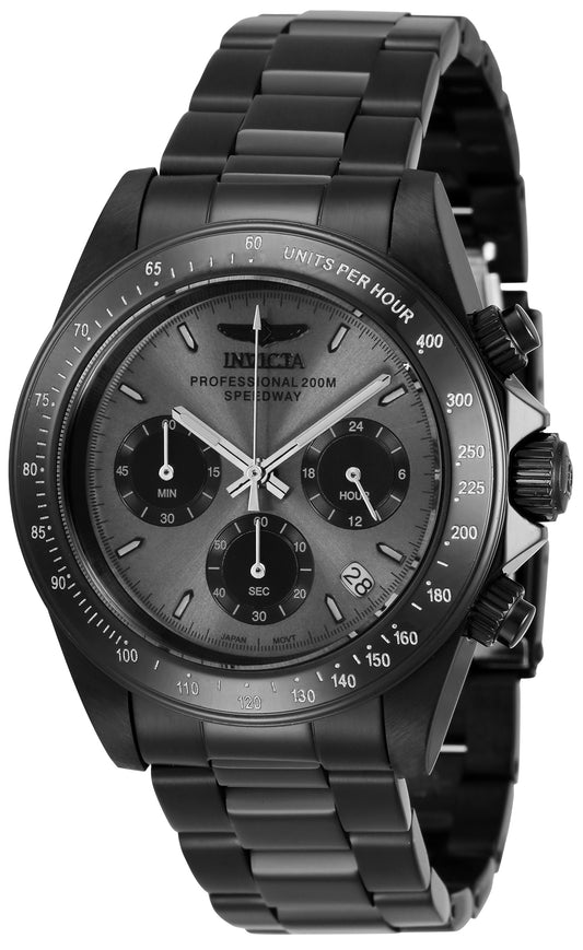 Invicta Men's 36741 Speedway Quartz Chronograph Black, Grey Dial Watch