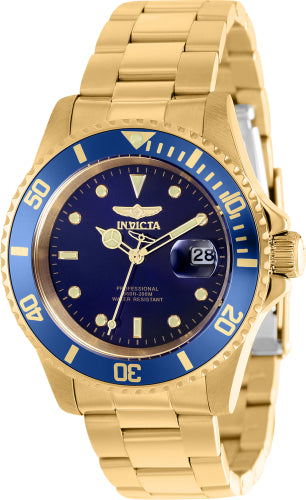 Invicta Men's 37159 Pro Diver  Quartz 3 Hand Blue Dial Watch