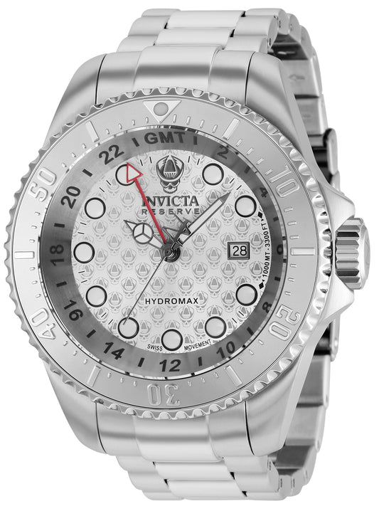 Invicta Men's 37216 Reserve  Quartz 3 Hand Silver Dial Watch