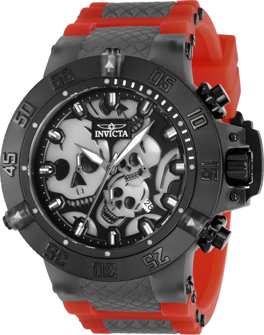 Invicta Men's 37326 Subaqua Quartz 3 Hand Black, White Dial Watch