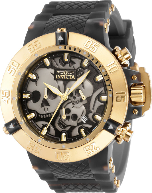 Invicta Men's 37327 Subaqua  Quartz Chronograph Black, White, Gold Dial Watch
