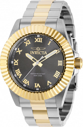 Invicta Men's 37407 Pro Diver  Quartz 3 Hand Charcoal Dial Watch