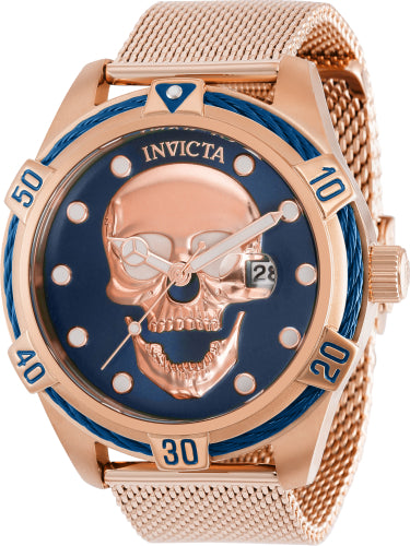 Invicta Men's 37444 Bolt Quartz Multifunction Blue, Rose Gold Dial Watch