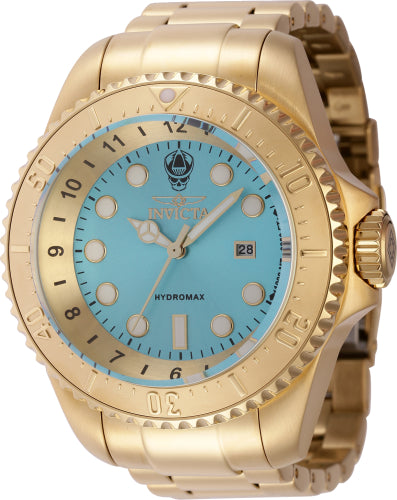 Invicta Men's 37594 Hydromax Quartz 3 Hand Turquoise Dial Watch