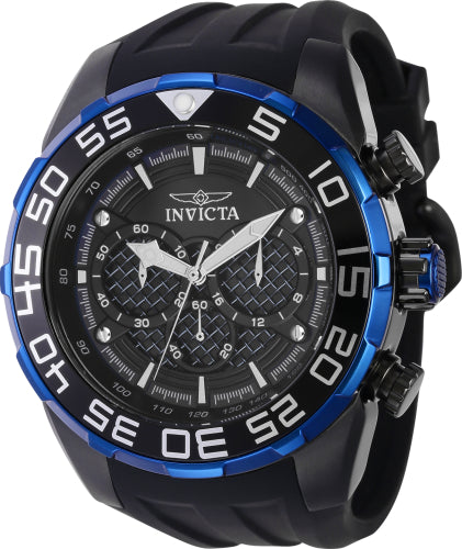 Invicta Men's 37715 Speedway Quartz Multifunction Black, Blue Dial Watch