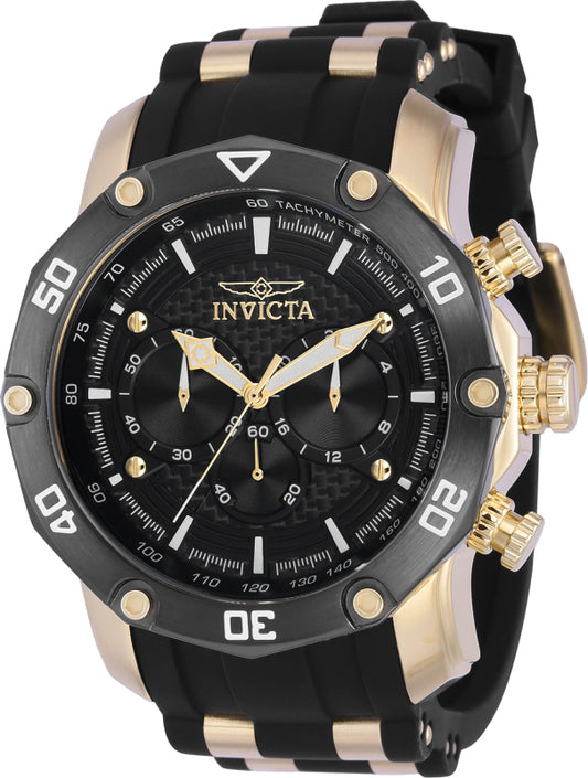 Invicta Men's 37722 Pro Diver Quartz Multifunction Black Dial Watch