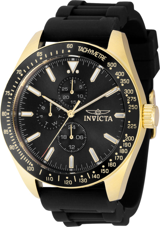 Invicta Men's 38404 Aviator Quartz Multifunction Black Dial Watch