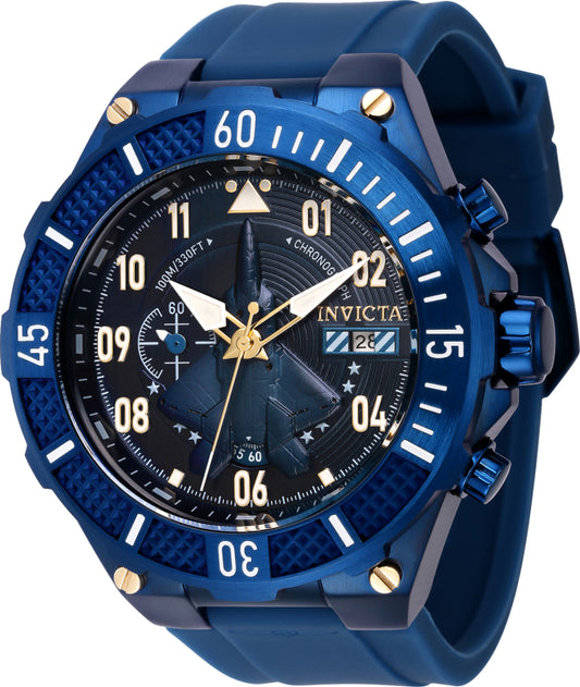 Invicta Men's 39893 Aviator Quartz Multifunction Blue Dial Watch