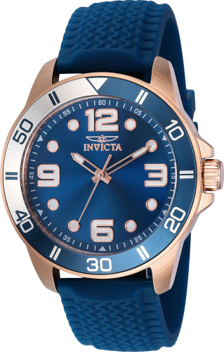 Invicta Men's 40032 Pro Diver Quartz 3 Hand Blue Dial Watch