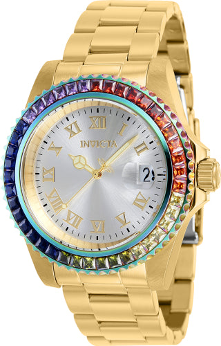 Invicta Women's 40229 Angel Quartz 3 Hand Silver Dial Watch