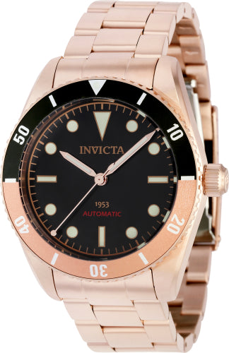 Invicta Men's 40490 Pro Diver Automatic 3 Hand Black Dial Watch