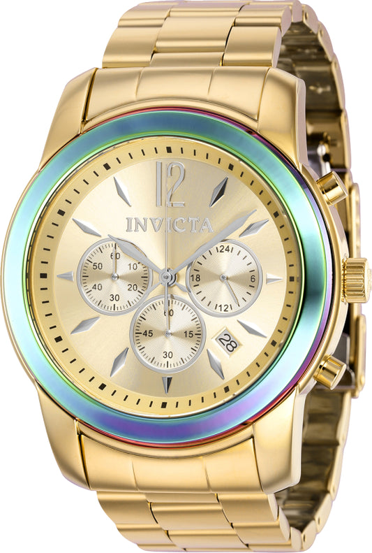 Invicta Men's 40492 Specialty Quartz Chronograph Gold Dial Watch