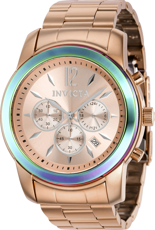 Invicta Men's 40493 Specialty Quartz Chronograph Rose Gold Dial Watch