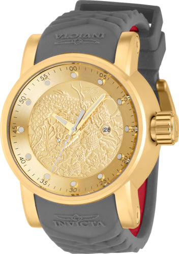 Invicta Men's 41144 S1 Rally Quartz 3 Hand Gold Dial Watch