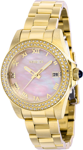 Invicta Women's 41551 Angel Quartz 3 Hand Pink Dial Watch