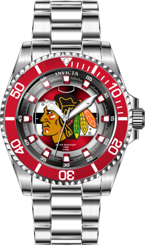 Invicta Women's 42203 NHL Chicago Blackhawks Quartz Green, Yellow, Red, Orange, Brown, Black Dial Color