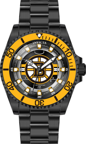 Invicta Women's 42207 NHL Boston Bruins Quartz Yellow, White, Black Dial Color