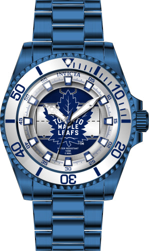 Invicta Women's 42210 NHL Toronto Maple Leafs Quartz Silver, White, Blue Dial Color