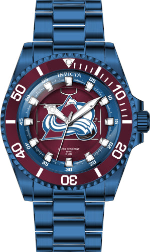 Invicta Women's 42216 NHL Colorado Avalanche Quartz Dark Red, White, Blue Dial Color