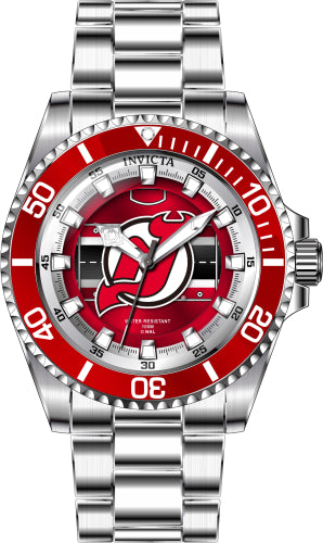 Invicta Women's 42221 NHL New Jersey Devils Quartz Red, White, Black Dial Color