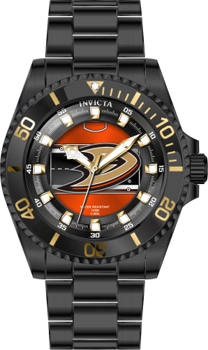 Invicta Women's 42225 NHL Anaheim Ducks Quartz Orange, Brown, White, Black Dial Color