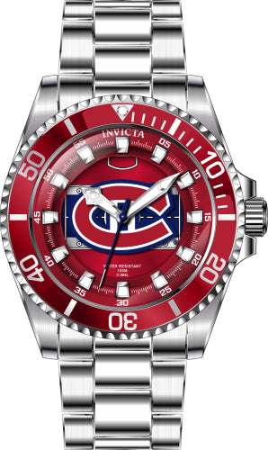 Invicta Women's 42229 NHL Montreal Canadiens Quartz Red, Silver, White, Blue Dial Color