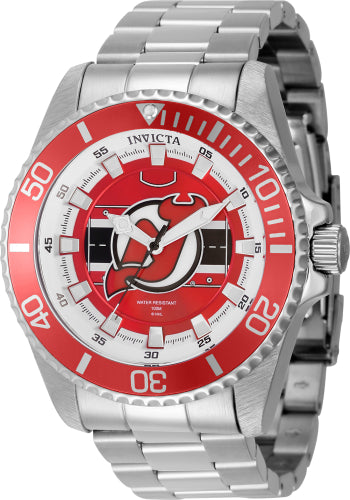 Invicta Men's 42253 NHL New Jersey Devils Quartz Red, White, Black Dial Color