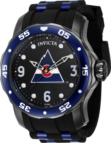 Invicta Men's 42652 NHL Colorado Avalanche Quartz 3 Hand Black Dial Watch