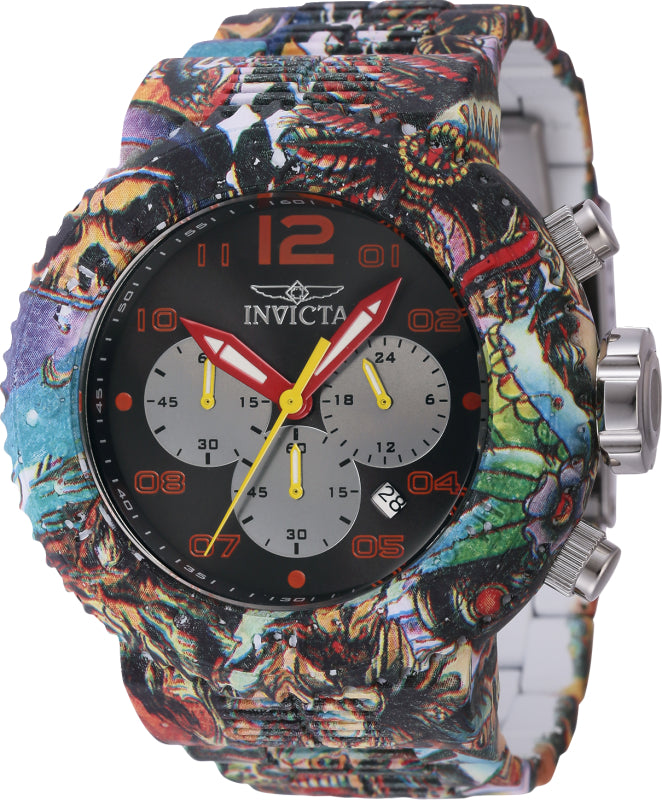 Invicta Men's 43234 Pro Diver Quartz Chronograph Black, Orange Dial Watch