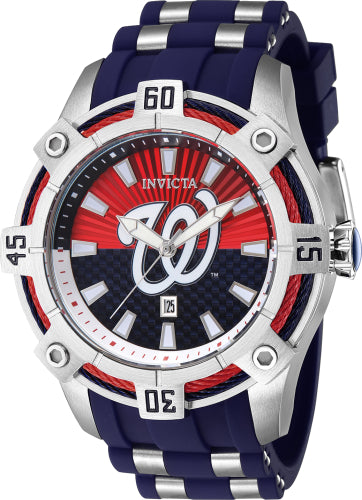 Invicta Men's 43299 MLB Washington Nationals Quartz Multifunction Red, White, Blue Dial Watch