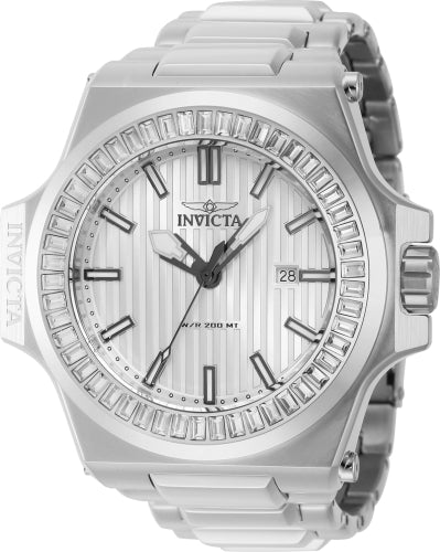 Invicta Men's 43381 Akula Quartz 3 Hand Silver Dial Watch