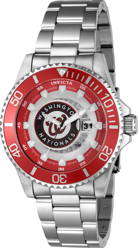 Invicta Men's 43483 MLB Washington Nationals Quartz Multifunction Red Dial Watch