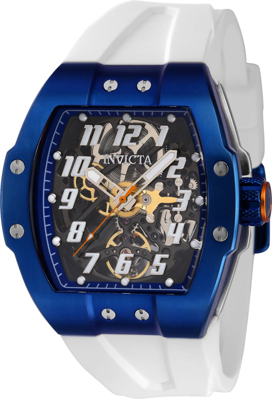 Invicta Men's 43517 JM Correa Automatic 3 Hand Blue, Transparent Dial Watch