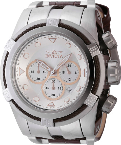 Invicta Men's 43783 Bolt Quartz Chronograph Rose Gold, Antique Silver Dial Watch