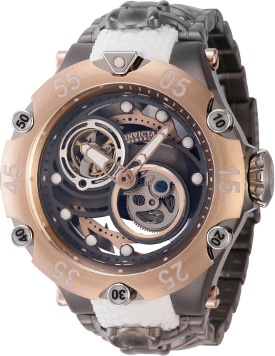 Invicta Men's 43929 Reserve Automatic 2 Hand Gunmetal, Rose Gold, Silver Dial Watch