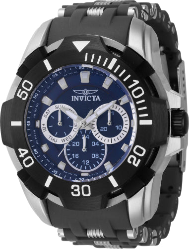 Invicta Men's 44122 Sea Spider  Quartz Chronograph Blue, Silver Dial Watch