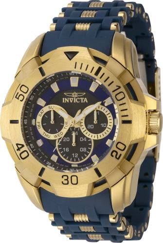 Invicta Men's 44125 Sea Spider  Quartz Chronograph Black, Blue, Gold Dial Watch