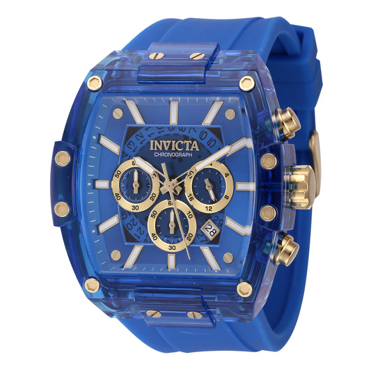 Invicta Men's 44350 S1 Rally Quartz Chronograph Blue, Gold Dial Watch