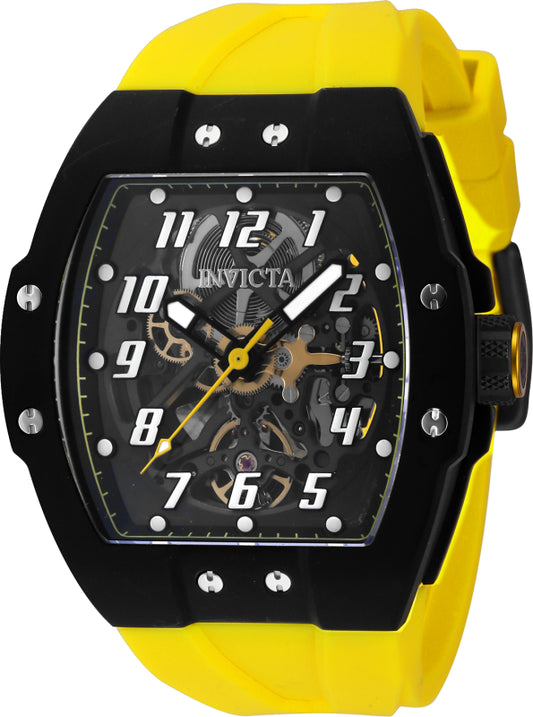 Invicta Men's 44406 JM Correa Automatic 3 Hand Black, Transparent Dial Watch