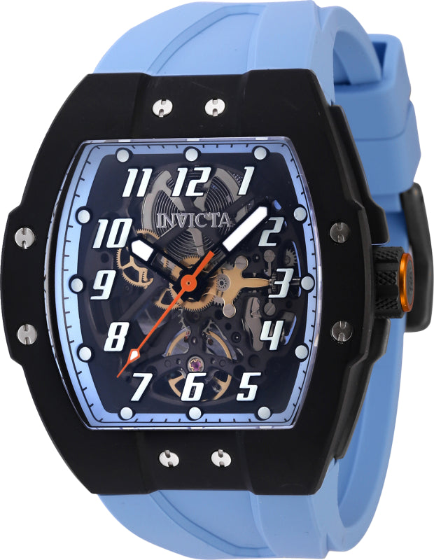 Invicta Men's 44407 JM Correa Automatic 3 Hand Transparent, Light Blue Dial Watch