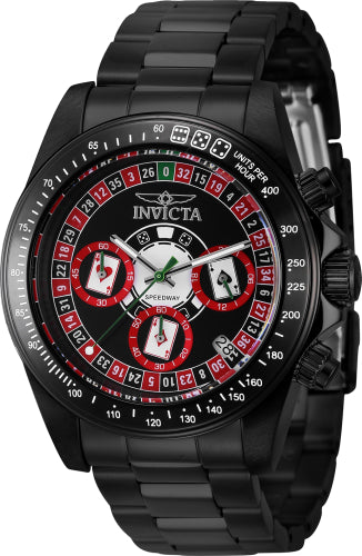 Invicta Men's 44646 Speedway Quartz Chronograph Black Dial Watch