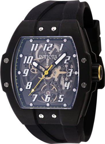 Invicta Men's 44971 JM Correa  Automatic 3 Hand Black, Transparent Dial Watch